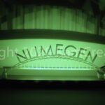 Waalbrug - Nijmegen -  MULTICOLOR LED Luxe versie Zilver