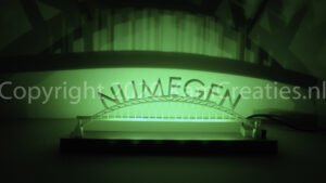 Waalbrug - Nijmegen -  MULTICOLOR LED Luxe versie Zilver