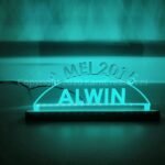 Naam + geboortedatum LED standaard