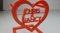 Hart met namen Tensegrity model